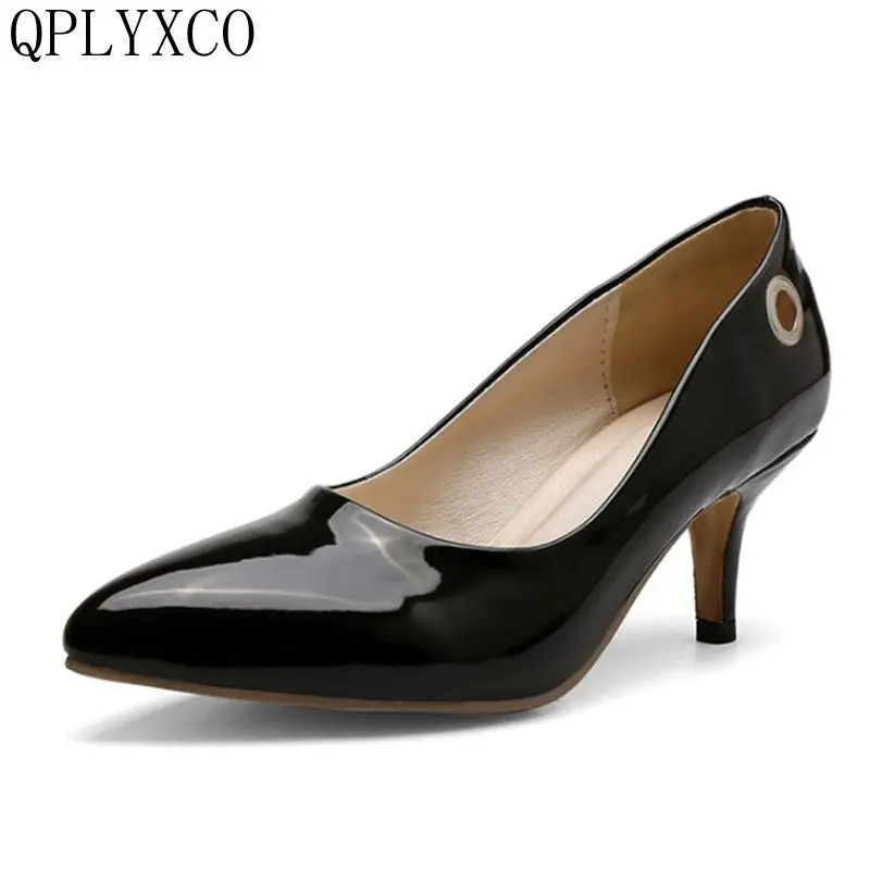 

QPLYXCO 2017 New Big &Small size 31-48 Fashion spring Autumn 2 of shoes worn Women High Heel Shoes Pumps Wedding Party A2-6