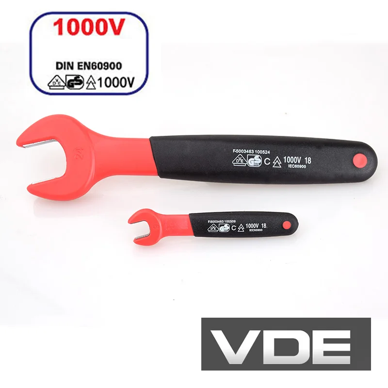 

1000V high voltage Insulated open ended wrench IEC60900 VDE certification Insulation open end Spanners handle tools