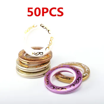 

50 pcs Low Noise Curtain Rod Ring Eyelet Ring For Drapery Inner dia 43mm Multiple Colors Curtain rings ollaos para cortinas