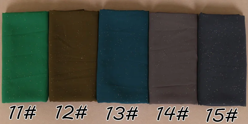 NEW women gold chiffon solid color muslim head scarf shawls and wraps pashmina bandana female foulard ladies hijab stores