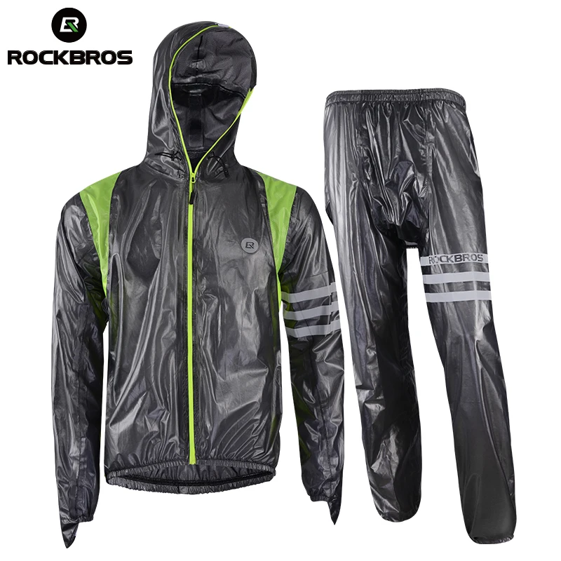Rockbros Cycling Set Waterproof Rainproof Cycling Clothing Mountain Bike Jersey Pants Bicycle Rain Jacket Mtb Men