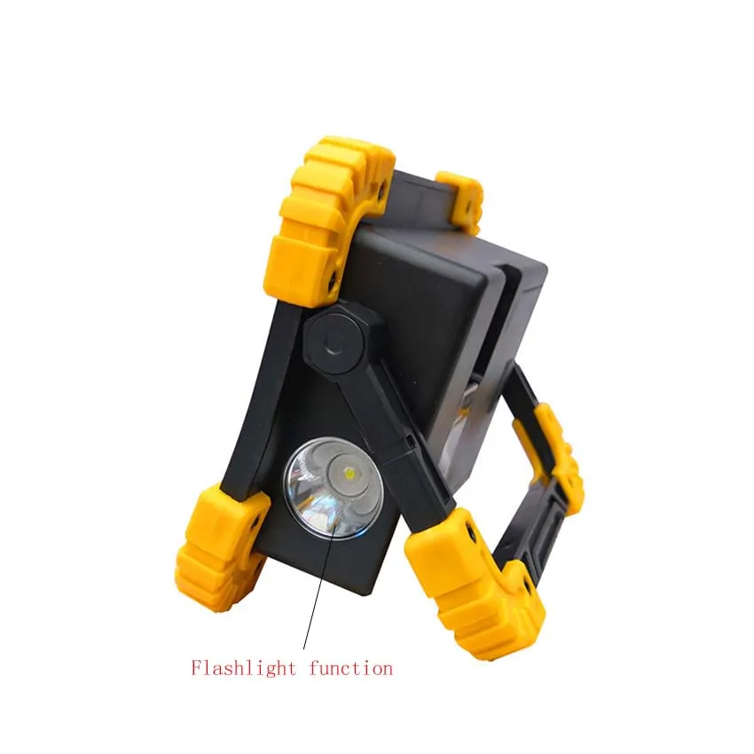 Портативный перезаряжаемый светодиодный фонарь 20 Вт 400LM 18650 батарея Прожектор уличный походный фонарик аварийного поисковая лампа