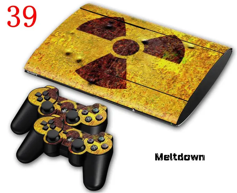 

OSTSTICKER Meltdown PVC decal skin stickers for PS3Slim 4000 console and 2controllers free shipping