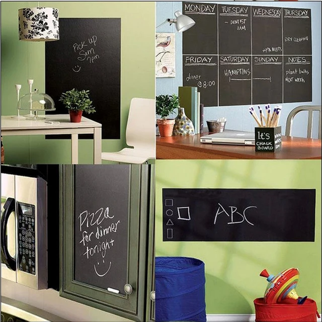 1pc chalkboard black board sticker school office meeting chalk board