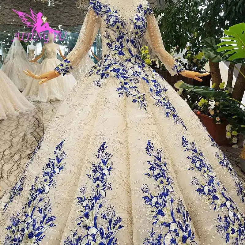 AIJINGYU лучшее свадебное платье платьев цыганский стиль Болеро белый длинный рукав средневековая одежда свадебное платье es - Цвет: picture color