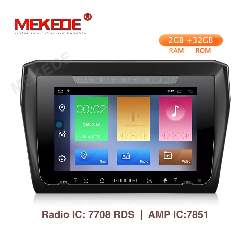Excellent Mekede android 9.1 Car multimedia stereo head unit navigation GPS NAVI DVD player for Suzuki Swift 2017 2018 2019 8core 32GB ROM 0