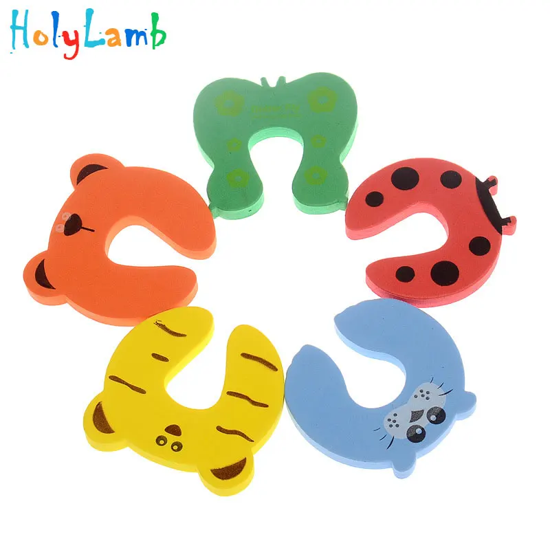 5Pcs/Lot Protection Baby Safety Cute Animal Security Card Door Stopper Baby Newborn Care Child Lock Protection From Children
