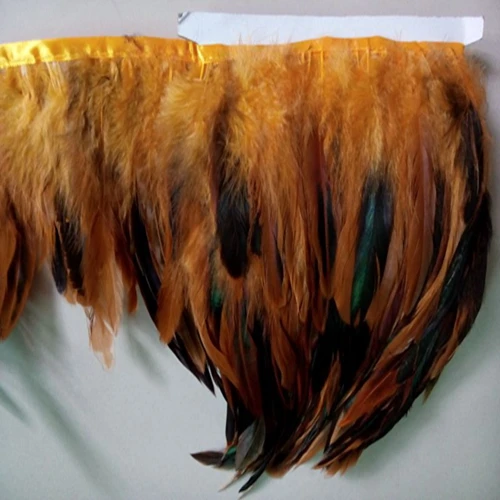 Gold yellow rooster coque tails feather trims 10-20cm height - Цвет: gold yellow