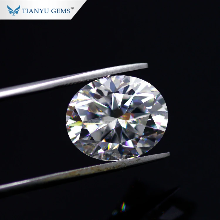 Tianyu драгоценный камень 1 0 карат бесцветный VVS Овальный moissanite алмаз Свободный