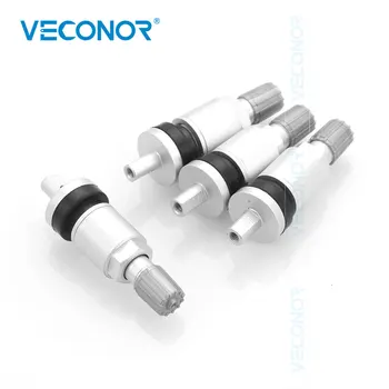 

VECONOR 4PCS TPMS Tire Pressure Sensor Valve Stems Rebuild Kit For Buick Cadillac Saab