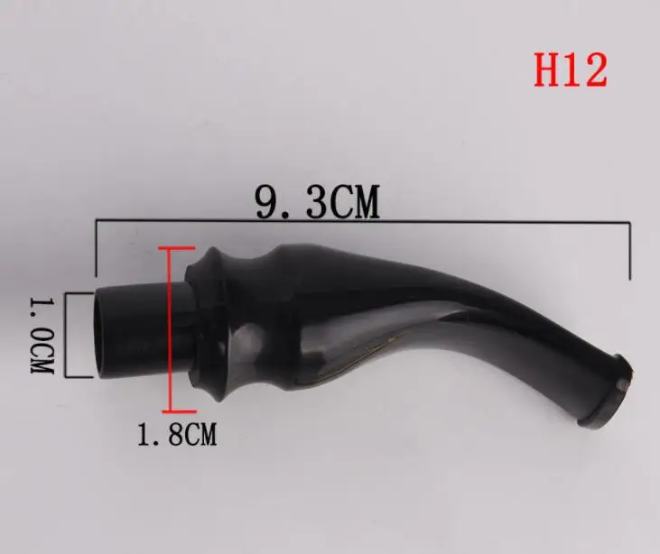 

cigarette holder tobacco pipe Acrylic Mouthpiece Stem Bent Taper smoking pipe mouth piece tip for 9mm Activate Carbon filter