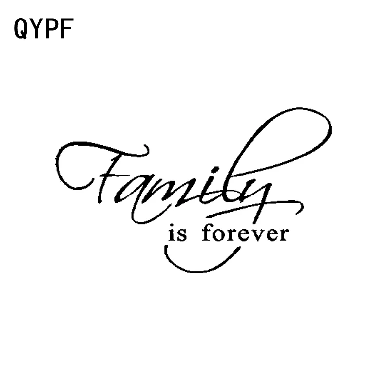 QYPF 16 см * 9 5 Модный семейный навсегда декоративный автомобильный стикер наклейка