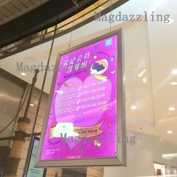 

2PCS Led double sided aluminium light boxes,two sided slim LED snap frame A1 size advertising light boxes