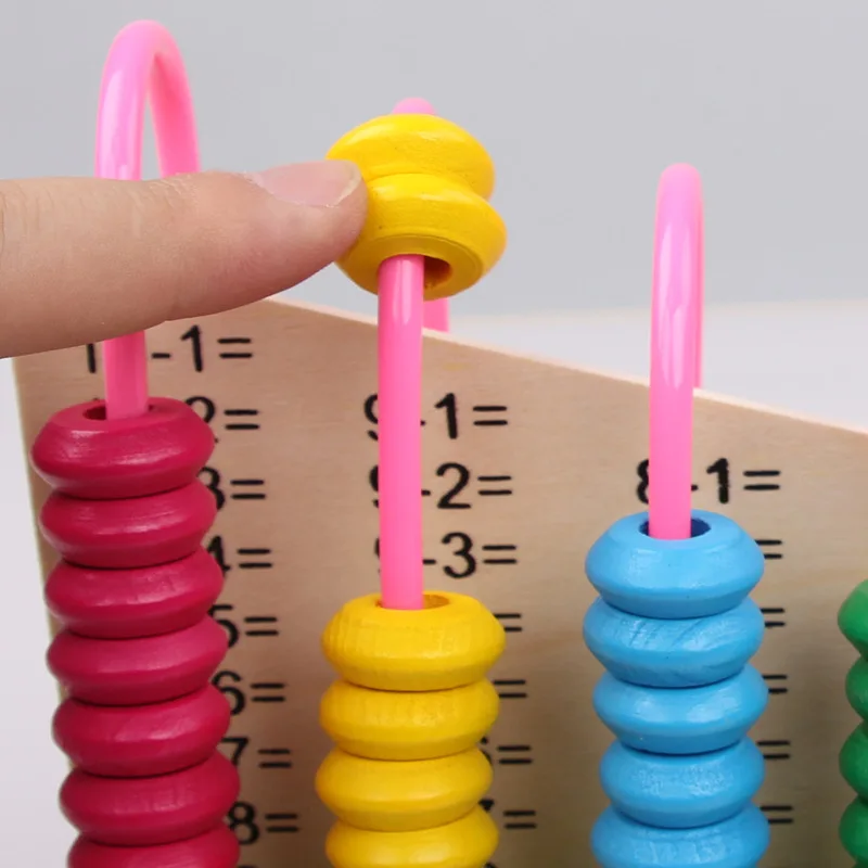 WOOD Wooden abacus Baby Math toys Rainbow Bead Classic montessori Mathematic Wooden Toy learning Early educational toy gift
