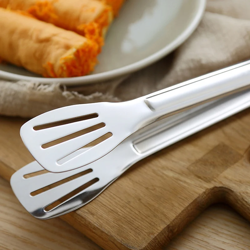 Stainless Steel Kitchen Tongs BBQ Clip Food Tongs Pizza Bread Dessert Server Steak Salad Buffet Serving Clip Kitchen Tools (4)