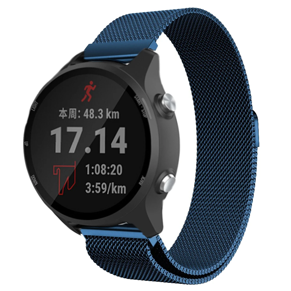 20 мм Миланский ремешок для часов Garmin Forerunner 645 Vivoactive 3 Музыка/Vivomove HR Смарт часы браслет Correa