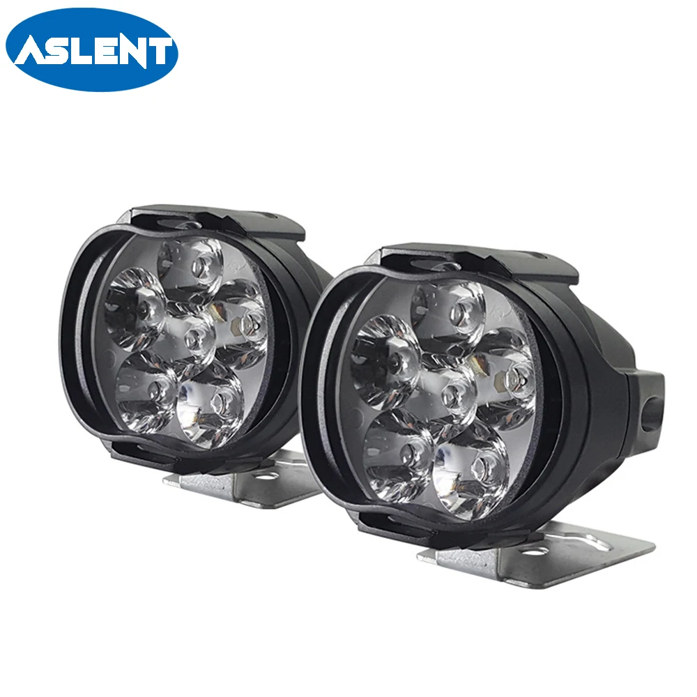 Aslent 2Pcs Super Bright Motorcycles Led Headlight Lamp Scooters Car Fog Lights Spotlight Working Spot Beam 1000Lm 6000K White huismerk kopen in de aanbieding