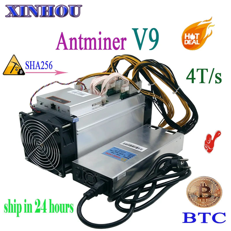 Asic шахтер BITMAIN antminer V9 4TH/s SHA-256 (с БП) Bitcoin БТД МПБ Шахтер V9 лучше чем antminer S9 WhatsMiner M3 T9 + E9