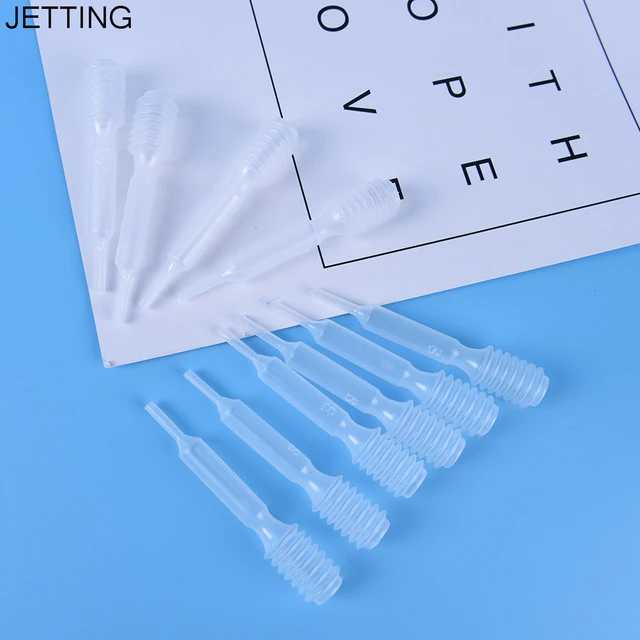 JETTING 10Pcs 5ml Transparent Eye Dropper Set Liquid Transfer Graduated