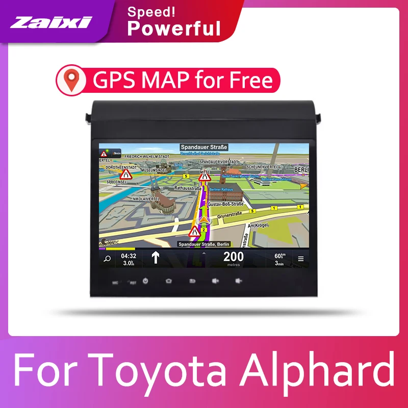 Clearance ZaiXi Car Android System 1080P IPS LCD Screen For Toyota Alphard 2012-2014 Car Radio Player GPS Navigation BT WiFi AUX 1