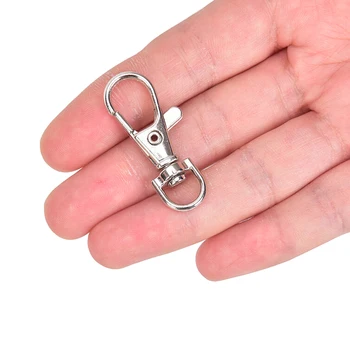 

10PCS Lobster Clasps Clip Snap Hook Key Chain Ring Metal Swivel Trigger Pick Jewelry Finding Outdoor Lanyard Craft Bag Parts