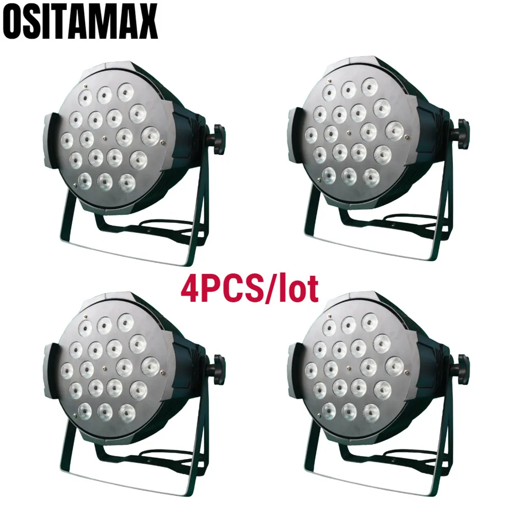 

4pcs/lot Par Can Light LED 18X10W Wash Effect Lighting RGBW 4IN1 Par Spotlight Disco Stage DJ Equipment