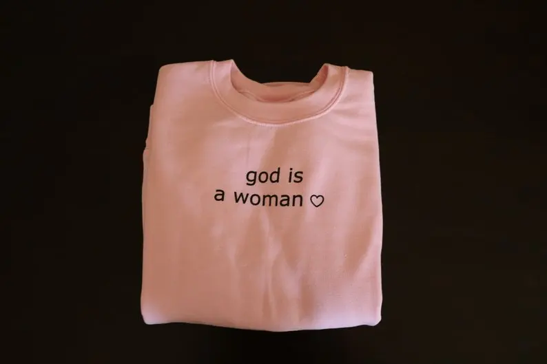 Skuggnas Новое поступление Ariana Grande God is a Woman розовый свитшот с круглым вырезом товар