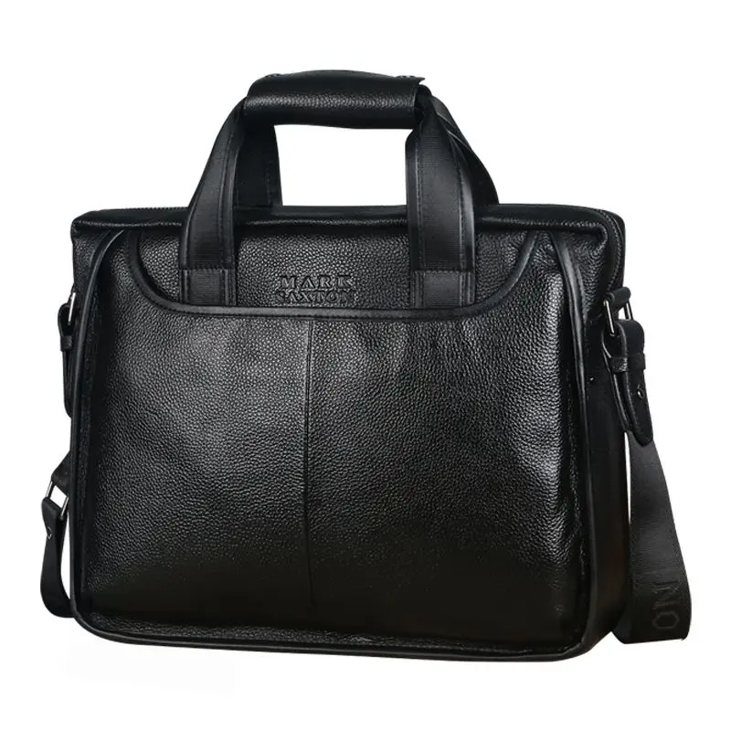 

New Luxury 100% Natural Genuine Leather Briefcase Male Famous Brand Real Leather Soft Real Casual Business Men Briefcases Bag