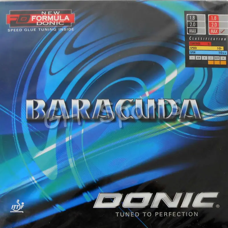 Prezzo Donic BARACUDA 12080 #12080 Pips in Tennis Da Tavolo PingPong di Gomma Con La Spugna con una torta spugna tennis da tavolo racchetta