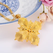 2019 Büyük Boy Ağır Etiyopya Çapraz Sikke Kolye Unisex Için Link Zinciri 14 K Katı Altın KAPLAMA moda takı Afrika Charm