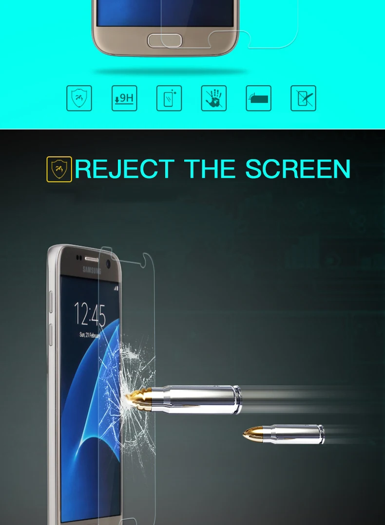9H Премиум Закаленное стекло для Samsung Galaxy S7 S6 S5 S4 S3 Защита экрана для Samsung Note 5 4 3 2 защитное стекло
