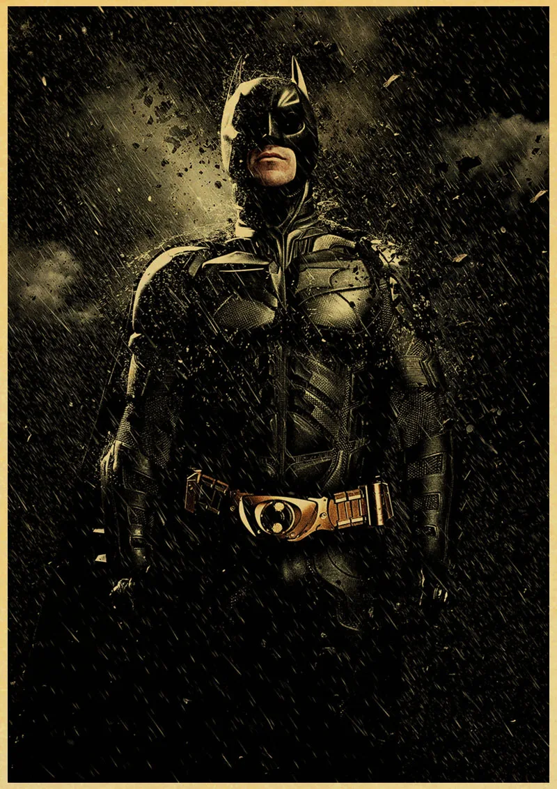 ВИНТАЖНЫЙ ПЛАКАТ DC Movie Бэтмен арт Печатный Ретро плакат домашний декор комнаты декоративная живопись винтажная Настенная картина