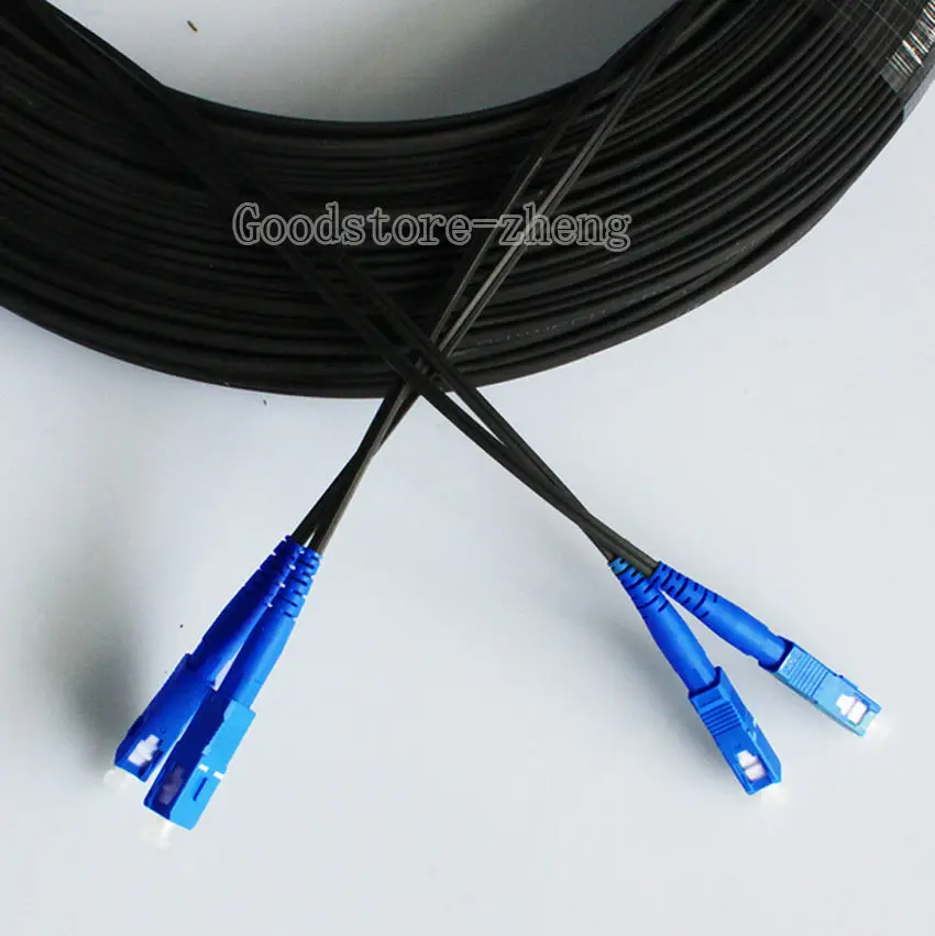 US $39.85 2 Core Fiber Optic Cable SC To SC Single Mode 50M100M150M200M300M400M500M FTTH Cable 2 Core Fiber Optic Jumper