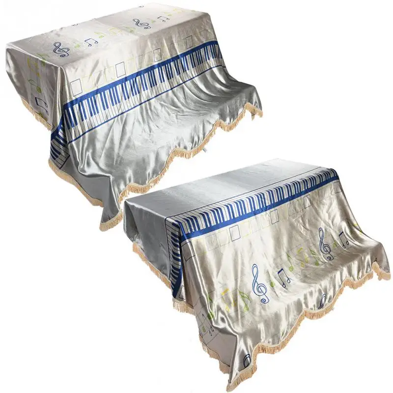 Piano Cover Durable Note Keyboard Pattern Dustproof Protective Tassel