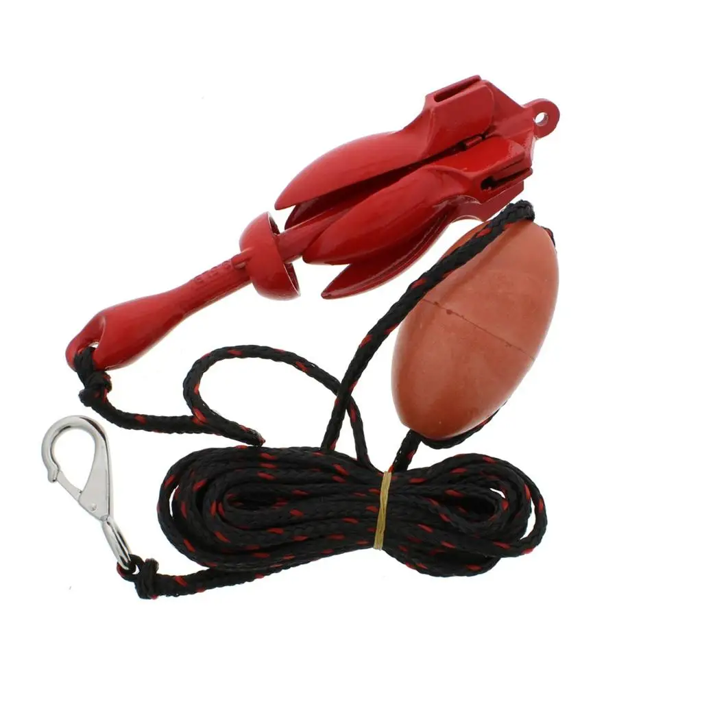 1.5kg  Folding Anchor Corrosion Resistant Stainless Steel Buoy Rope Kit for Boat Kayak Canoe Fishing Jet Ski
