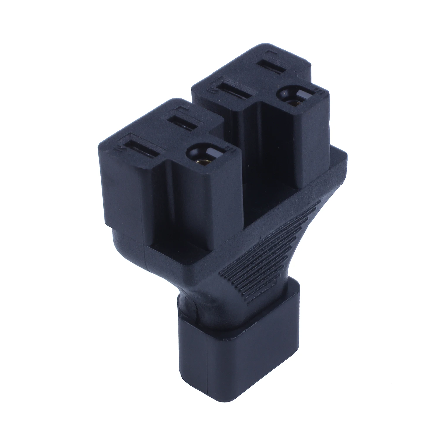IEC 320 C14 до 2 x Nema 5-15R адаптер питания, C14 До 2x US 3pin Женский адаптер Черный