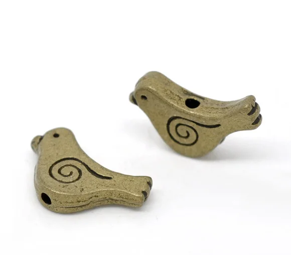 

Zinc metal alloy Spacer Beads Bird Antique Bronze SpiralColor Plated About 15mmx12mm,Hole:Approx 1.4mm,8 PCs new