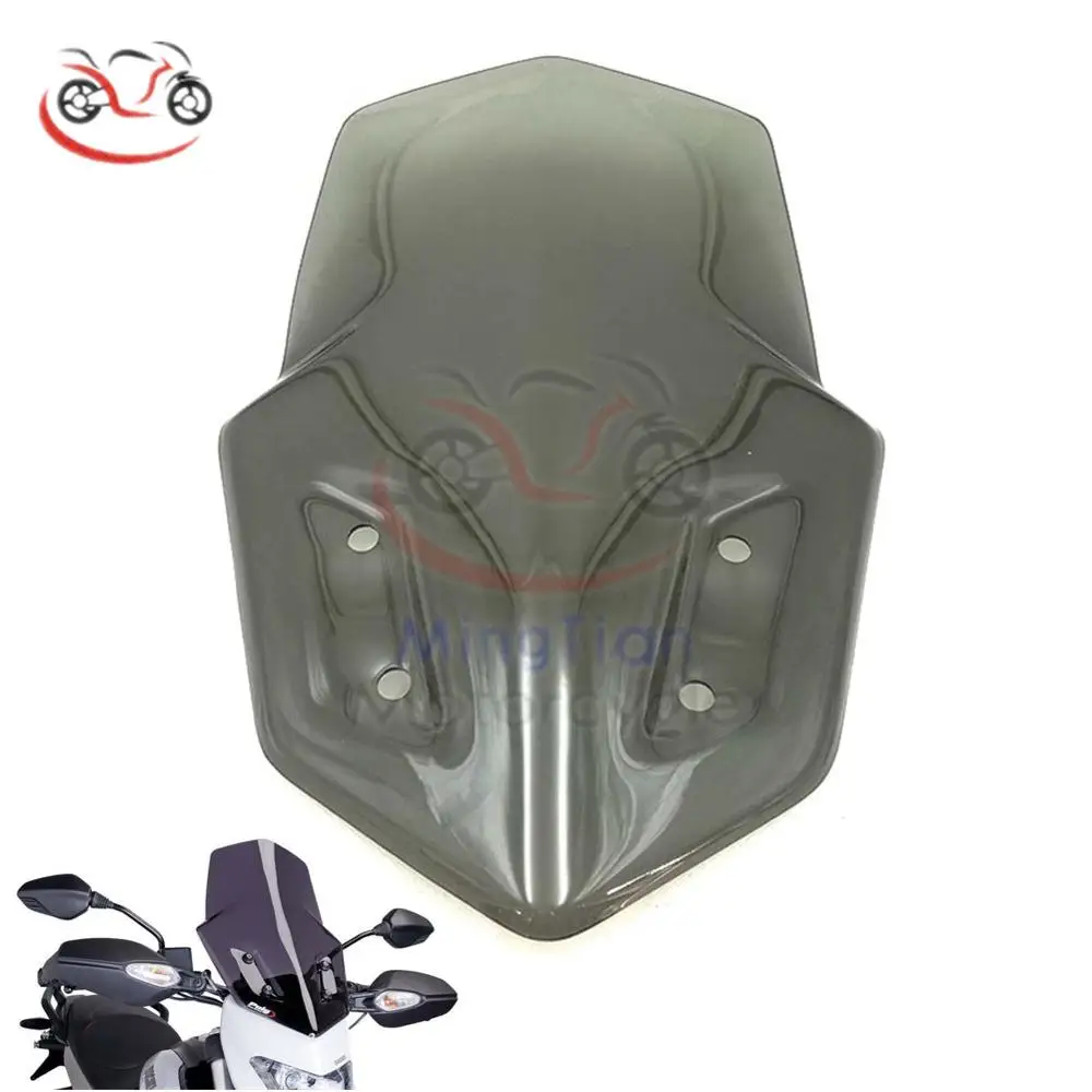 

Motorcycle Windshield Touring WindScreen Front Glass Wind Shield Deflector for Ducati Hyperstrada 821 839