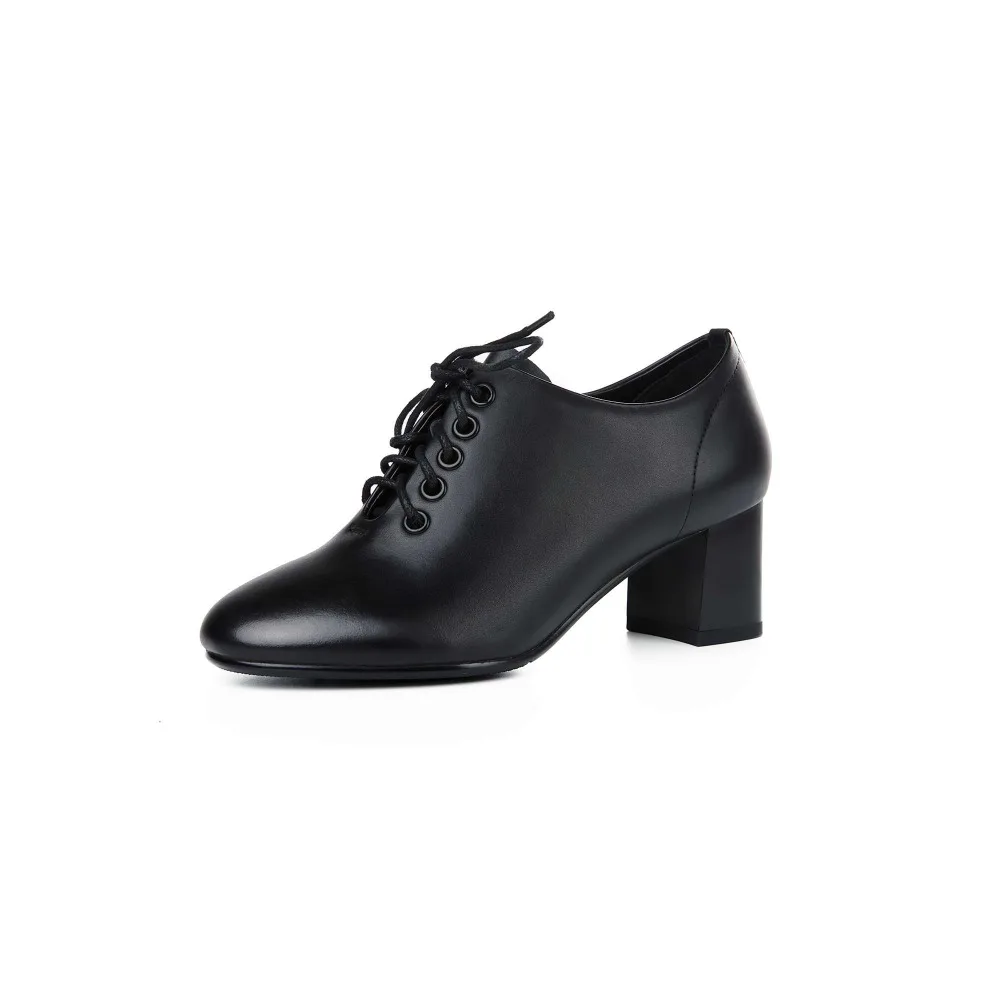 Krazing Pot/женская брендовая обувь в сдержанном стиле женские туфли-лодочки на среднем каблуке, лодочки, с острым носом на шнуровке красивой леди комплект из коровьей кожи с круглым носком; модные туфли для подиума; L22