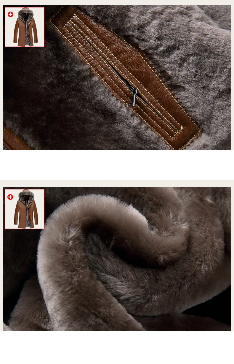 Длинные Большой натуральный мех воротник мужские зимние кожаные куртки толстые большие размеры кашемировая подкладка овчины
