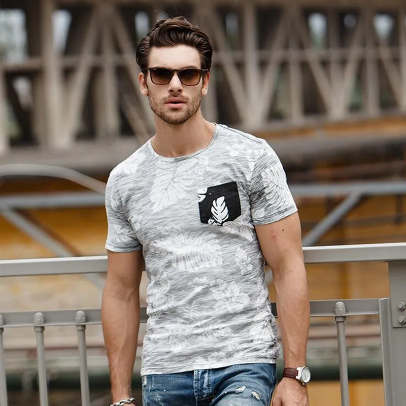 GustOmerD брендовая новая футболка Лоскутная футболка с принтом Мужская модная футболка из чистого хлопка мужская футболка с круглым вырезом трендовая Повседневная футболка S-XXL