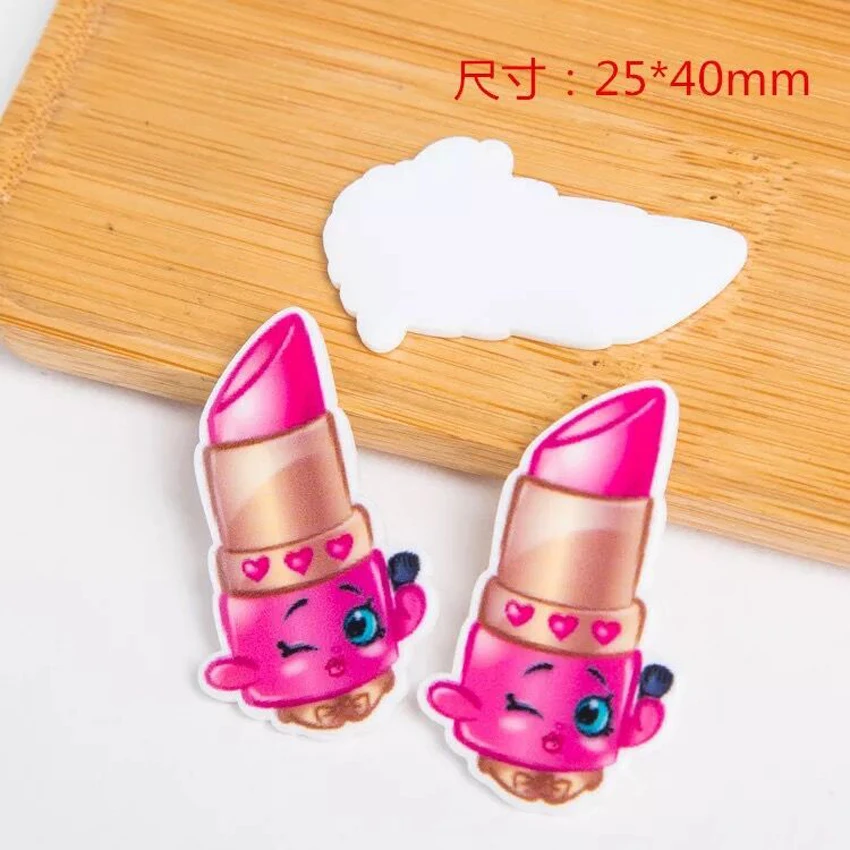 

10pcs/lot cartoon flatback planar resin cute lipstick resin for kids diy decoration crafts accessories