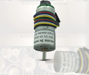 

DC 6V-24V ASLONG JGA25-371 gearmotor with encoder speed code wheel motor