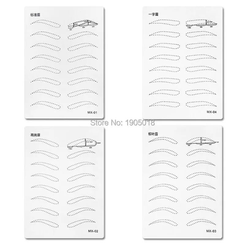 

Cheapest 50pcs Professional Cosmetic fake Permanent Makeup accessary Rubber Eyebrow Tattoo Practice Skin Beauty Practice leather