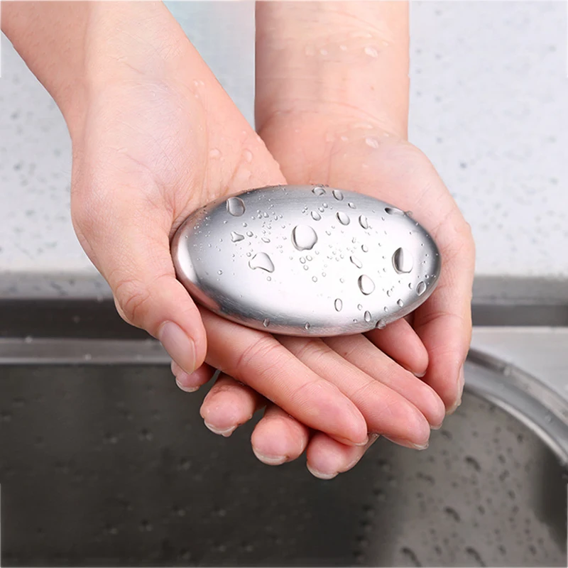Stainless Steel Soap Bar Ellipse Refrigerator Remove Smell Food Odor