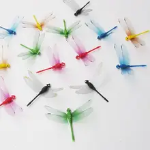 30 шт./лот, 8,5 см имитация стрекозы вставка окно Садоводство Цветочные украшения цвет стерео