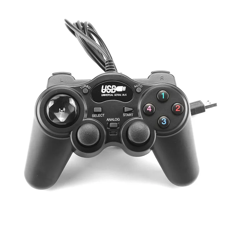 Проводной джойстик USB Shock Joypad игровой контроллер для ПК ноутбука Win7/8/10/XP/Vista |