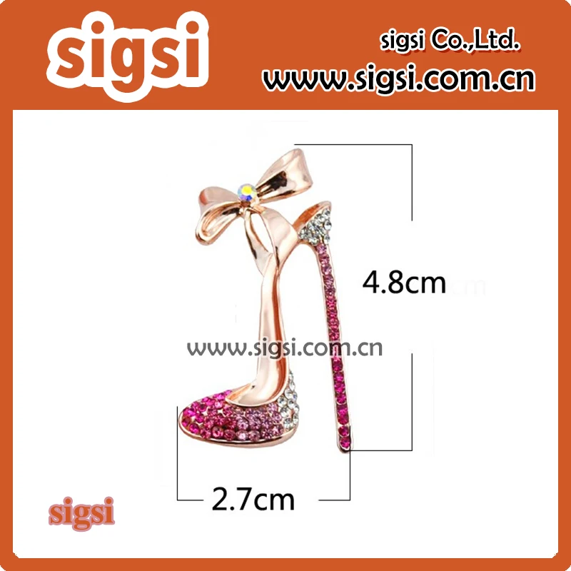 

48*27mm rhinestone high heel brooch