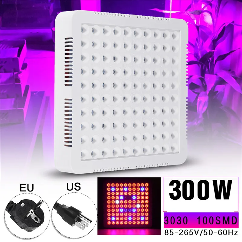

Smuxi LED Grow Light Panel 300W Full Spectrum Led Grow Panel Lamp for Indoor Plants Hydroponic Greenhouse