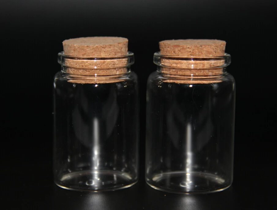 100pcs 47 70mm Glass Bottle With Corks Large Glass Jars Gift